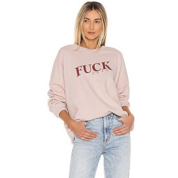 Sixthreeseven Women’s Oversized Crewneck Shirt “F*ck 2020” Size Medium NWT 9-15 - Picture 4 of 6